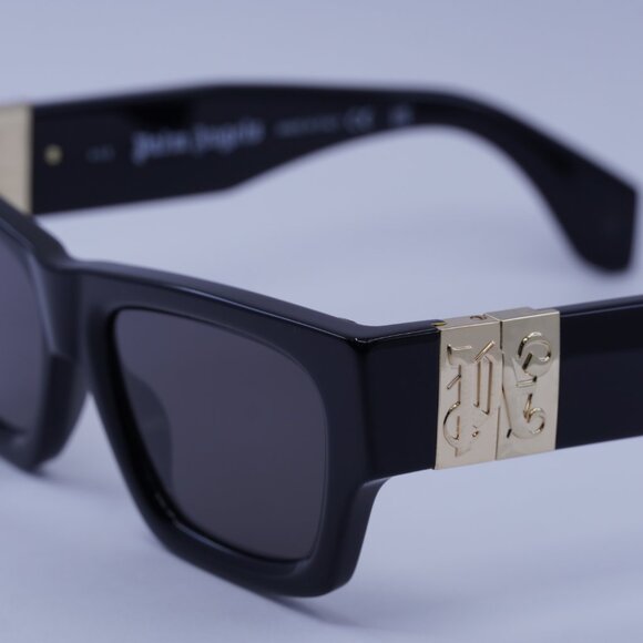 Palm Angels PERI10J MAGNOLIA 1007 Sunglasses Black Square Frame, Grey Lenses - Picture 8 of 10